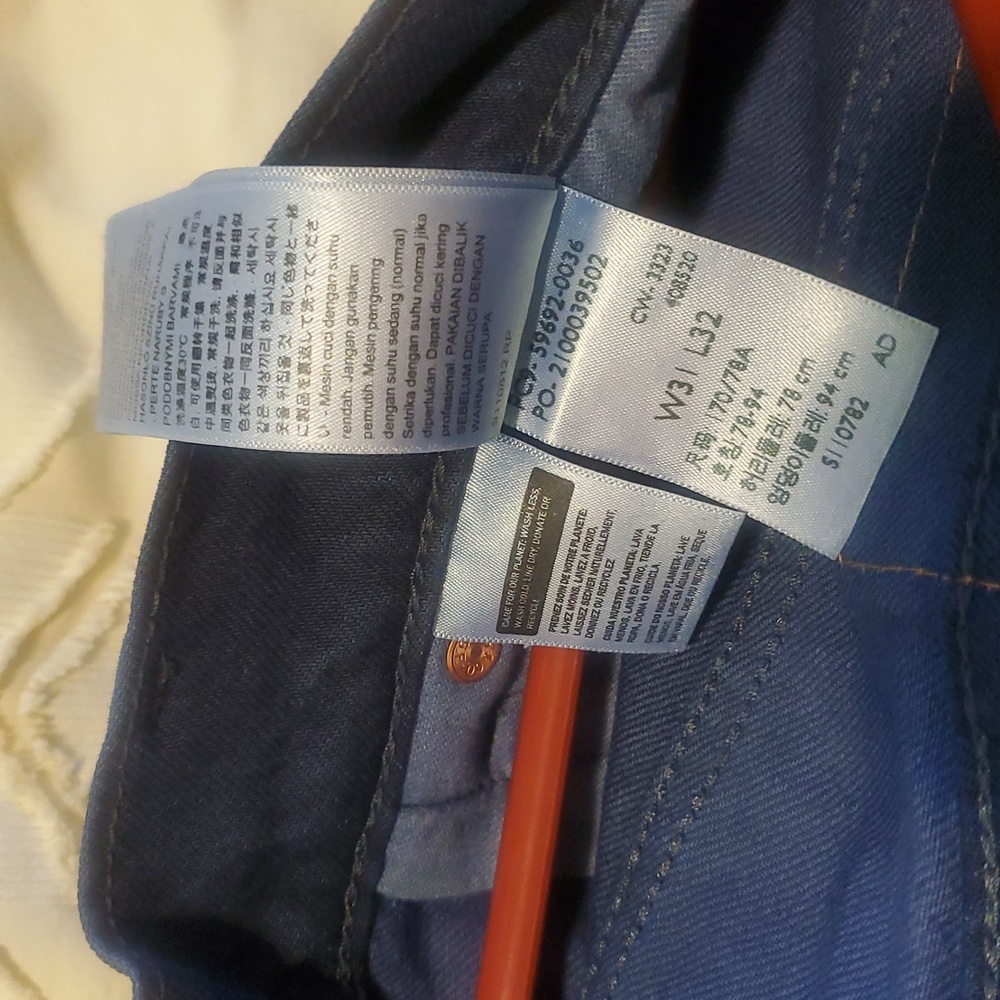 Levi's 501 Custom Taper Color Block Skate Jeans + White Oak Cone Selvedge Belt - Picture 14 of 16